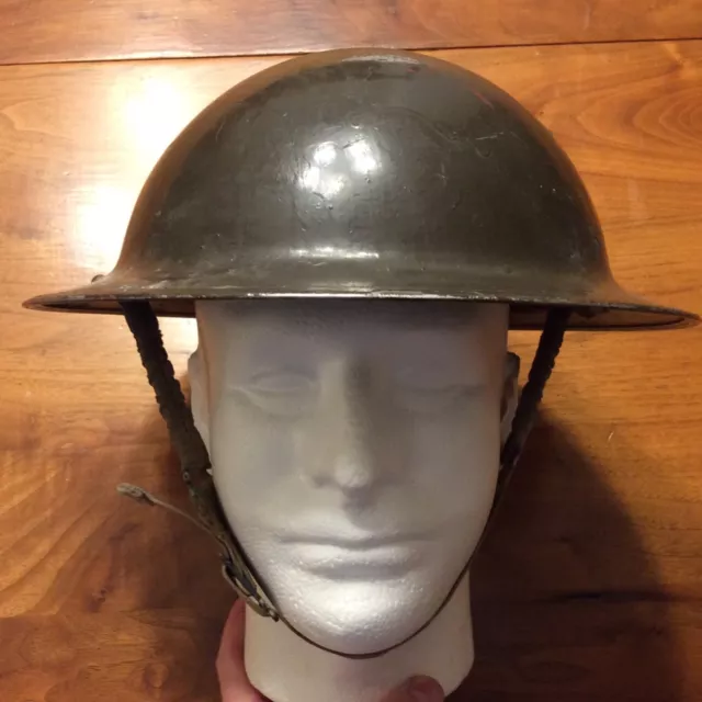 ORIGINAL WW2 CANADA Army Military Helmet Clc 1942 W/ Liner Chinstrap ORIGINAL WW2 CANADA Army Military Helmet Clc 1942 W/ Liner Chinstrap