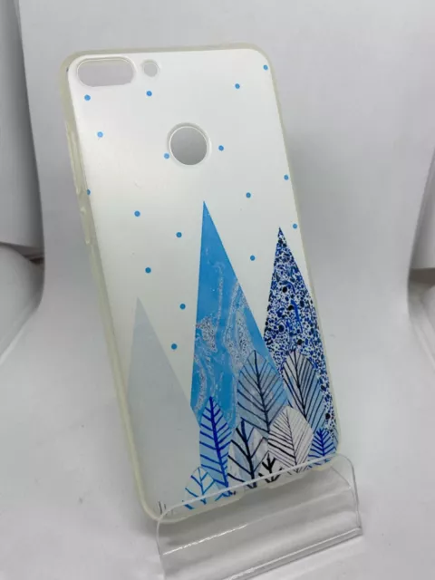 COVER per HUAWEI P SMART 2018 CUSTODIA SILICONE STAMPA INVERNO INNEVATO