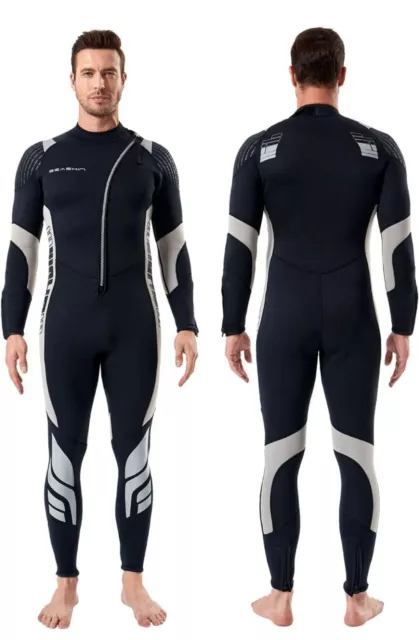 Seaskin Men Women Wetsuit Flame-I 3mm Neoprene Full Body Diving Suits Front XXL