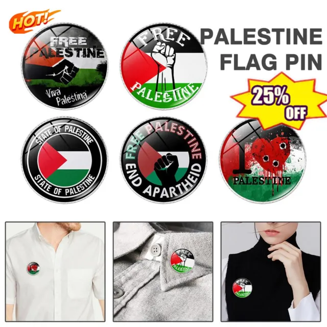 1x Palestine Palestinian Flag Pin Badge Lapel - Free Palestine National Enamel/