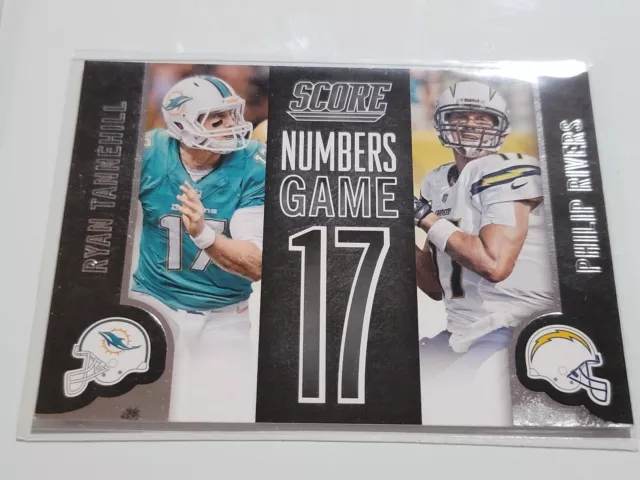 PHILIP RIVERS / TANNEHILL 2014 Panini Score Numbers Game Insert #NG18.  CHARGERS