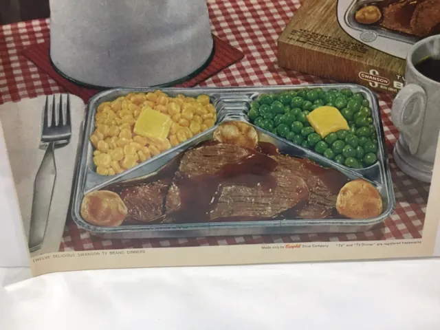 1961 Swanson Beef TV Dinner, they know the secret of juicy, tender beef. Ad.