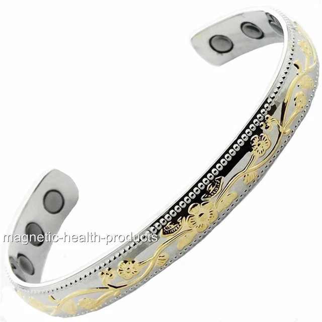Brazalete Floral Para Damas Cobre Magnético Salud Alivio Del Dolor Artritis 52