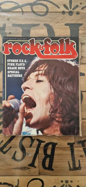 Magazine Rock & Folk Rolling Stones Pink Floyd Beach BOys Aout 1975 n°103