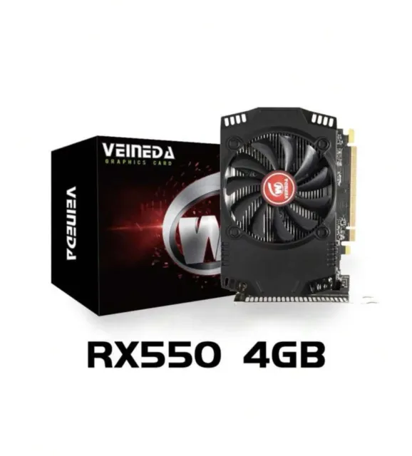 VEINEDA VEINEDA Radeon RX 550 4GB AMD Graphics Card Gaming Video Card 128 Bit