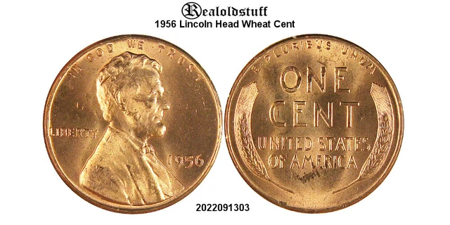 1956 Lincoln Head Wheat Cent Penny SC1