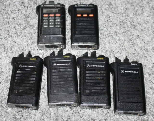 LOT OF 6 Motorola Systems Saber  Radio (untested) NO MODEL NUMBER OR ID