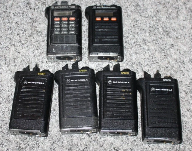 LOT OF 6 Motorola Systems Saber Radio (untested) NO MODEL NUMBER OR ID LOT OF 6 Motorola Systems Saber Radio (untested) NO MODEL NUMBER OR ID