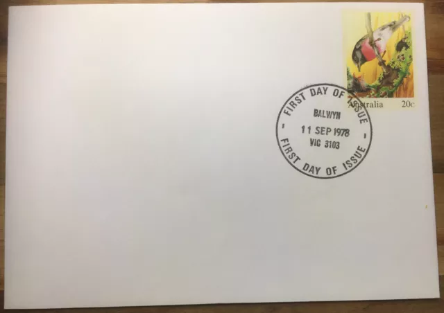 1978 20c Rose Robin Australian Pre Stamped Envelope - Balwyn Postmark