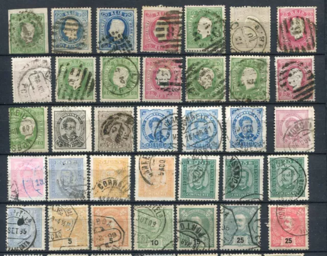 PORTUGAL Old Used lot to 500r 85 Stamps