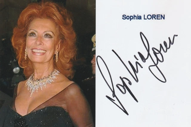SOPHIA LOREN : Signed Actress World - Autograph Original Authentic ...