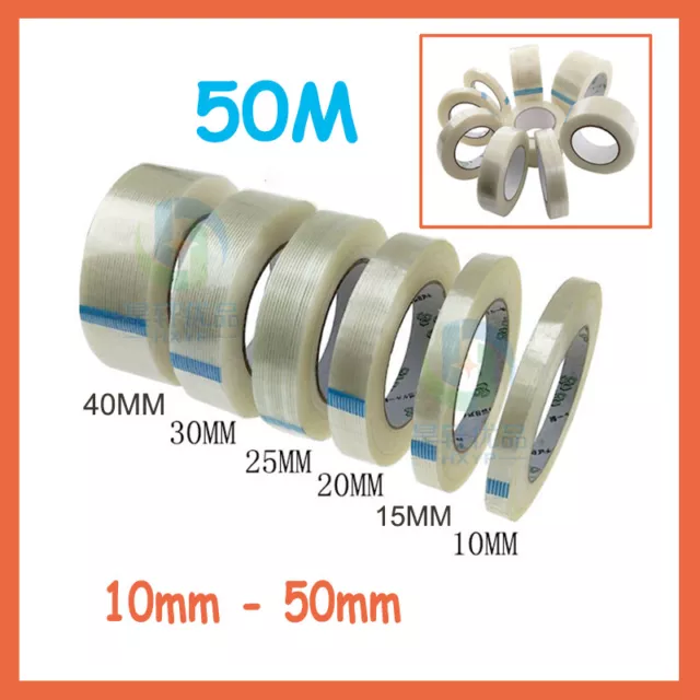Cross Weave Extra Strong Fiberglass Reinforced Filament Security Tape10-50mmx50M