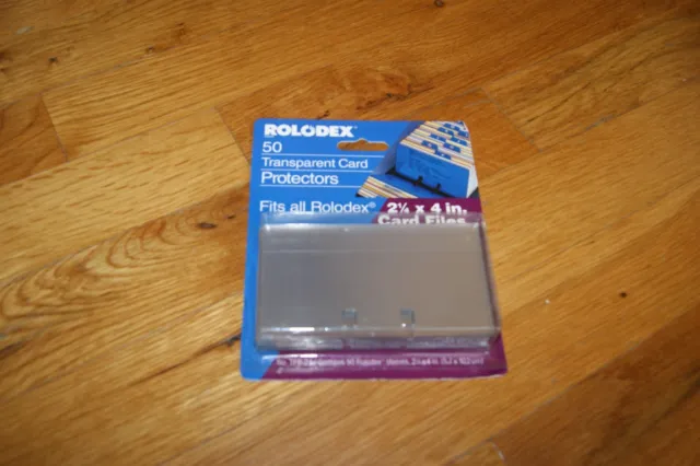 Rolodex 50 Transparent Card Protectors 2.25" x 4"