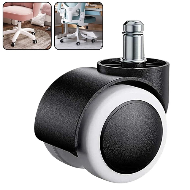 1x Universal Office Chair Caster Rubber Swivel Wheels Replacement Heavy Duty 2In
