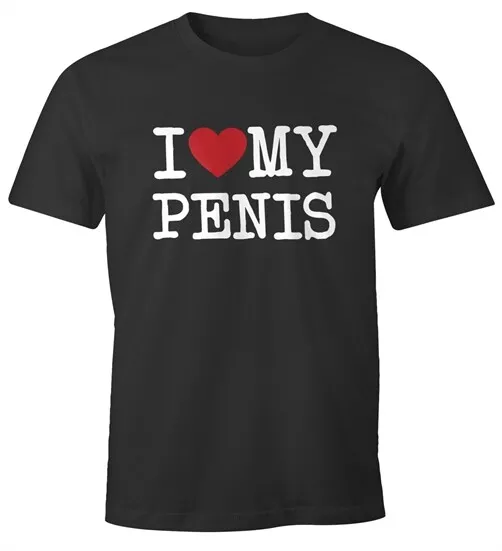 Herren T-Shirt Spruch I love my Penis/Pimmel I love your Boobs lustiges