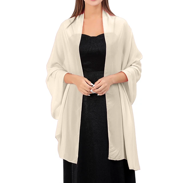 Womens Chiffon Wrap Top Mesh Scarf Shawl Cardigan Evening Wedding Party Scarves