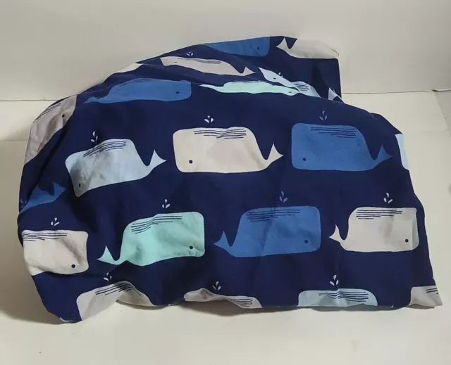 Blue Whale Crib Toddler Bed Fitted Sheet New No Box Washed Blue Whale Crib Toddler Bed Fitted Sheet New No Box Washed
