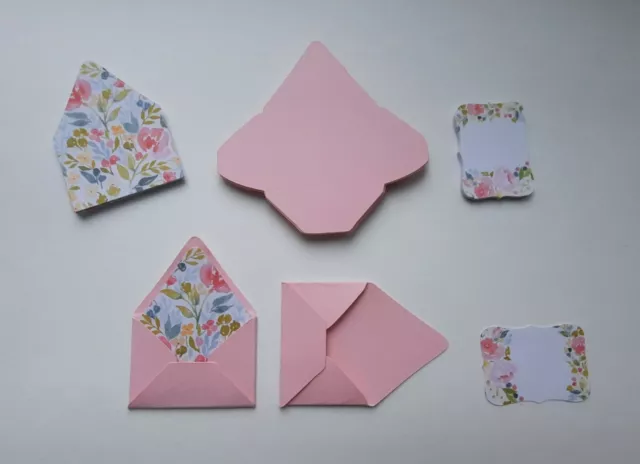 10 Mini-Umschläge Kartenherstellung Topper Sammelalbum Valentinstag Muttertag 2