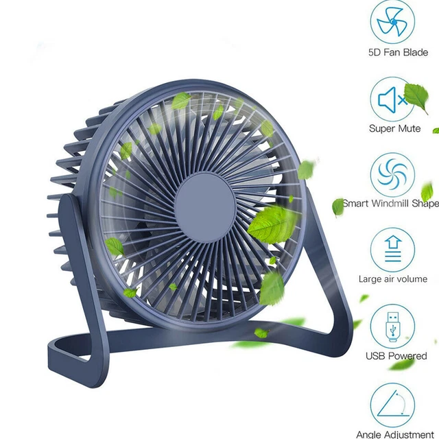 Ventilateur de bureau USB de refroidissement bureau portable Petit et silencieux