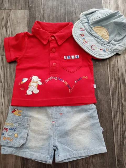 Humphreys Corner Goes To The Beach Hat Shorts Top 9-12 Months Summer Immaculate