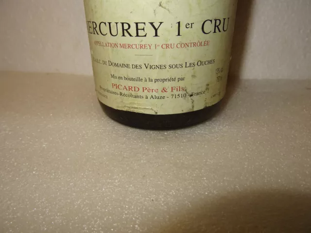 N°9 VENDU POUR COLLECTION. ANNEE 1995 VIN A.O.C MERCUREY 1 er CRU CONTROLEE 3