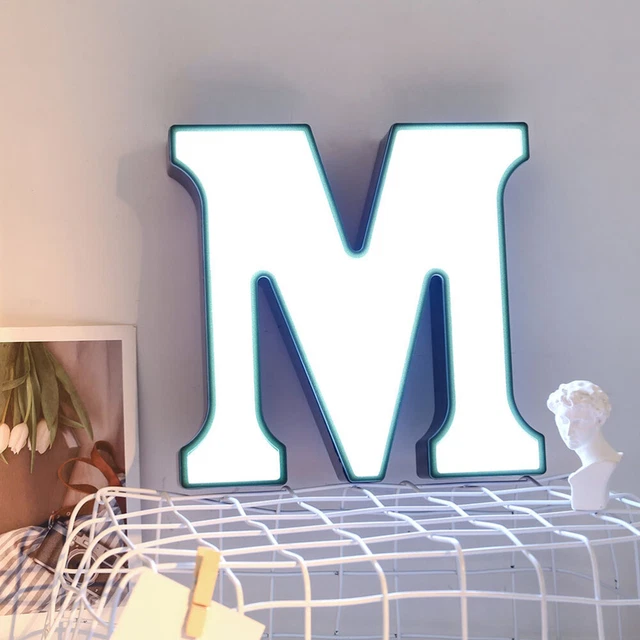 Letras Iluminadas LED Luz Nocturna Señales Guiadas Decoración Niño Niña