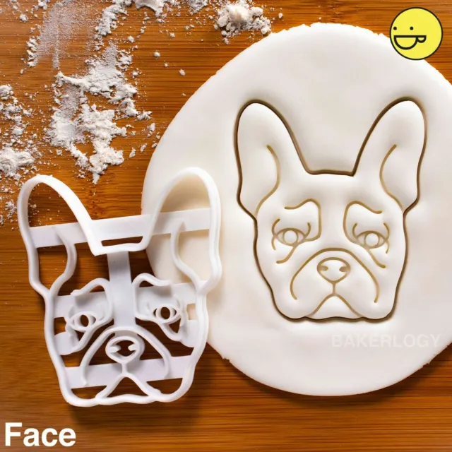 French Bulldog Face cookie cutter | frenchie dog treats adoption rescue vet cute