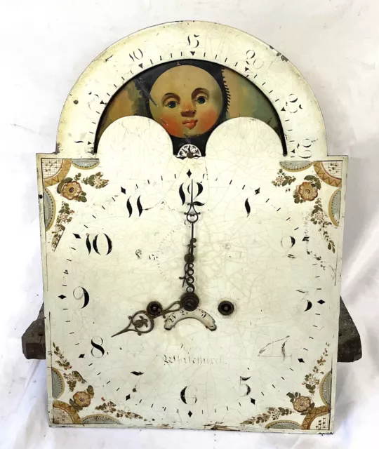 Antique Longcase Grandfather Clock Moon Phase Dial & Movement  JOYCE WHITCHURCH