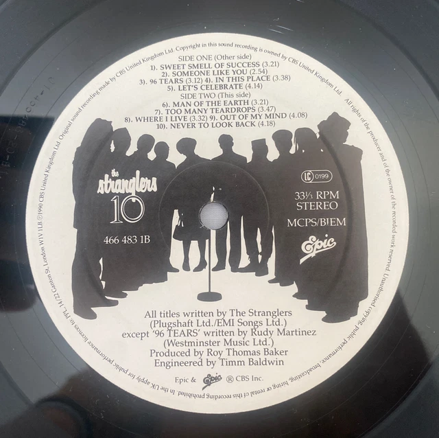 The Stranglers - 10 Vinyl LP Record A1 / B1 Epic 4664831 - 1990 Vg / Vg 3