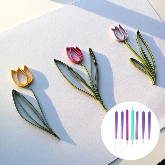 7 Piezas Accesorios Rollos de Papel Práctica Bonita Herramienta Quilling para Mejoras del Hogar