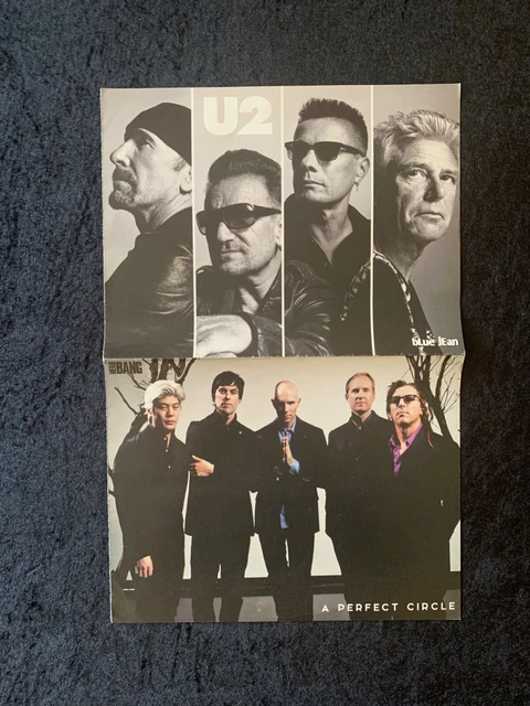 U2, A PERFECT CIRCLE RARE VINTAGE Middle East TURKISH MAGAZINE GIFT POSTER