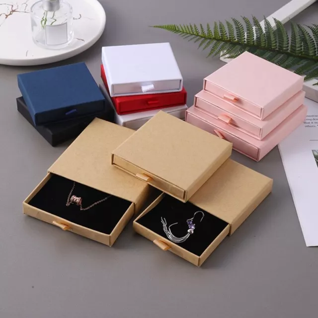 Cube Shaped Kraft Paper Drawer for Earrings/Necklace/Bracelet Display/Collection 2