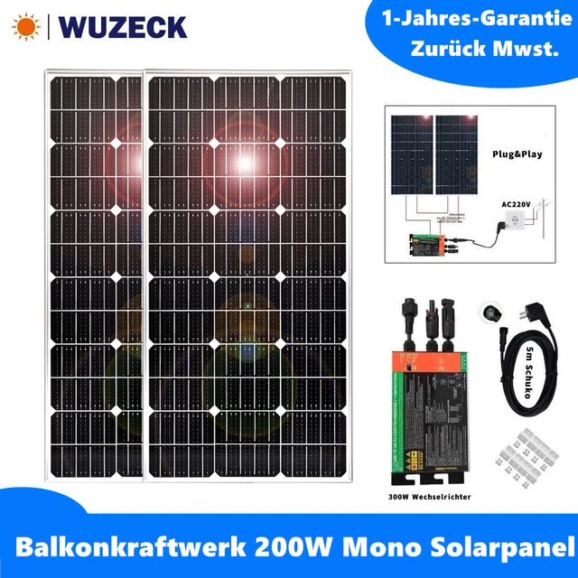SUNNIVA Balkonkraftwerk Komplettset 1840W Mit 800W Wechselrichter – Steckerfertig & Genehmigungsfrei