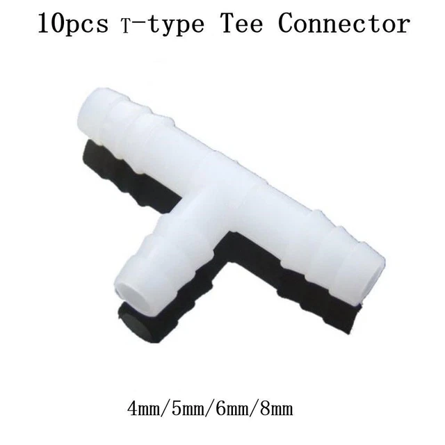 10pcs T-Piece 3-way Tee JointHose Tube Pipe Connectors For Fish Tank Aquarium