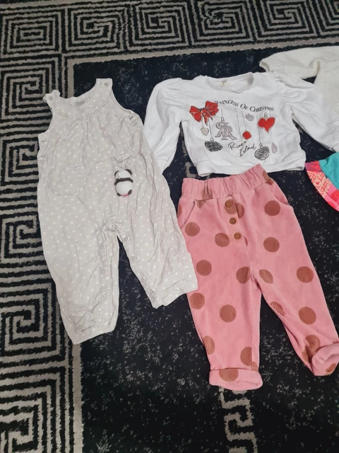 #C67💜 Huge Bundle Of Baby Girl Clothes 12-18months NEXT GEORGE DISNEY RIVER PUM 13