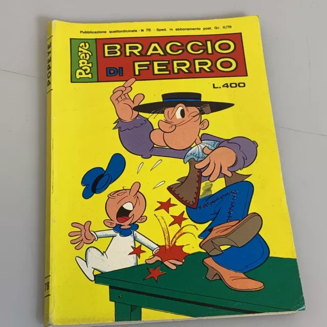 Braccio di ferro Popeye fumetto n.78 del 9 Marzo 1979 ed. Metro