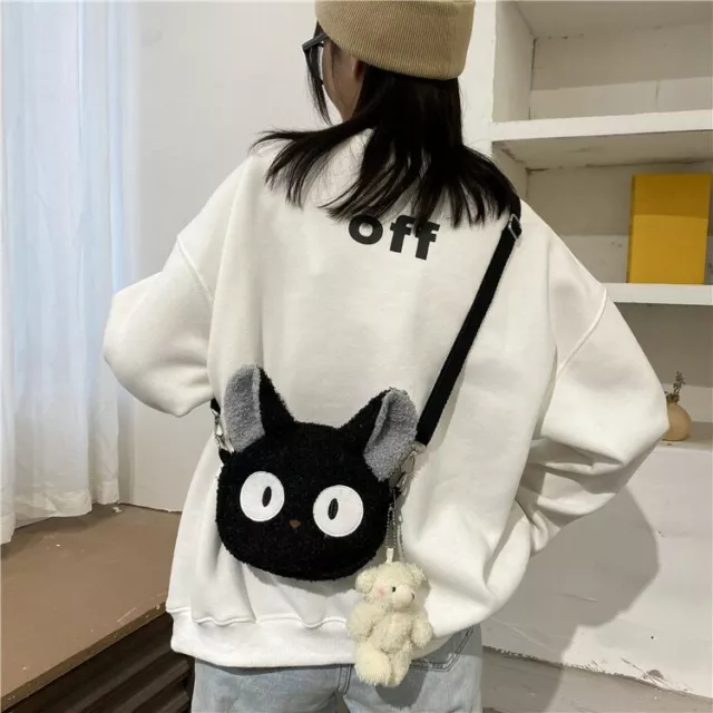 Japanese Style Kawaii Bag Jiji Cat Bear sheep Plush Shoulder Bag Crossbody Bags