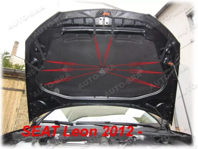 REGGISENO AUTO per SEAT LEON 5F anno 2012 - 2020 protezione anticaduta cofano tuning 3