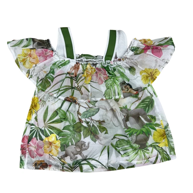 Set top jeans Monnalisa RRP £279 Jungle ETÀ 6 anni adolescenti bambine C411 5