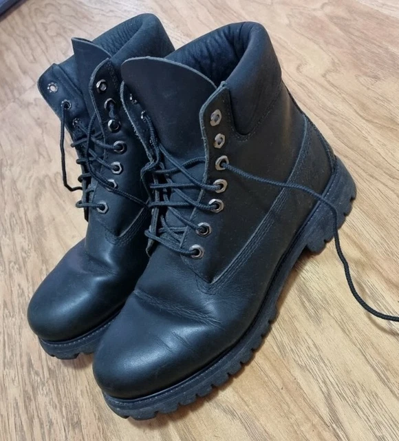 MENS TIMBERLAND BOOTS 10054 Black Inch Premium UK Size In VGC