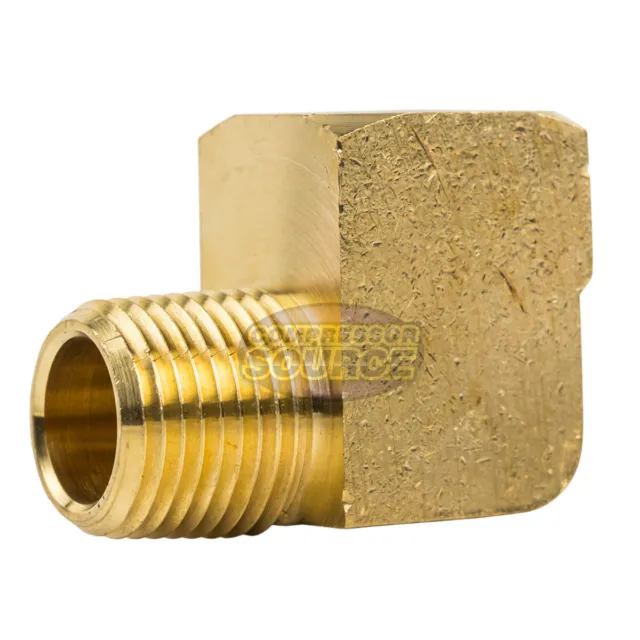 Street Elbow 90 Degree 1/2" Male NPT x 1/2" Female NPT Brass Pipe Connector New