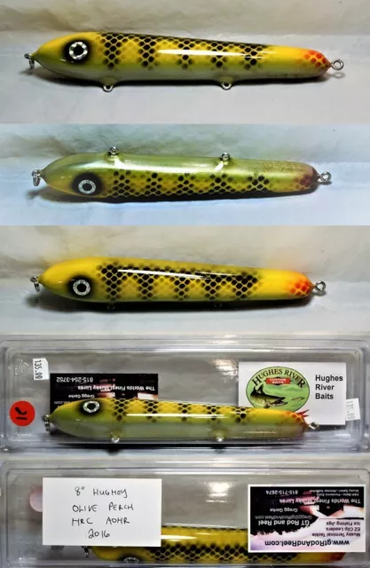 Hughes River Musky Baits, 8" Hughey, Color; Olive Perch