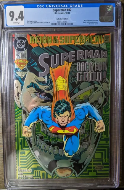 Superman #82 - Cgc 9.4 - Chromium Cover - Collector's Edition