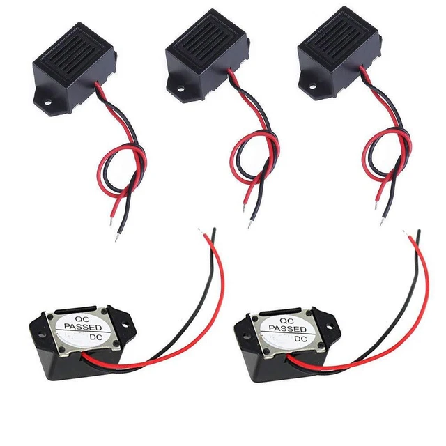 5PCS Mini Buzzers W/Leads-1.5V 400Hz Morse Code Mechanical Electronic Components