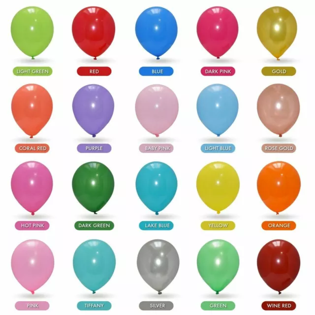 WHOLESALE 10" Latex Plain Balloons Job Lot Mix Colour For Birthdays Anniversary