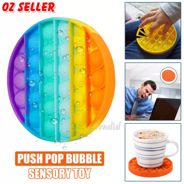 2022 Pop It Square Round Fidget Toy Push Bubble Stress Relief Kids Pop it TikTok