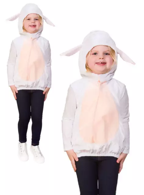 Sheep Costume Easter School Play Kids Fancy Dress Animal Outfit Boys Girls