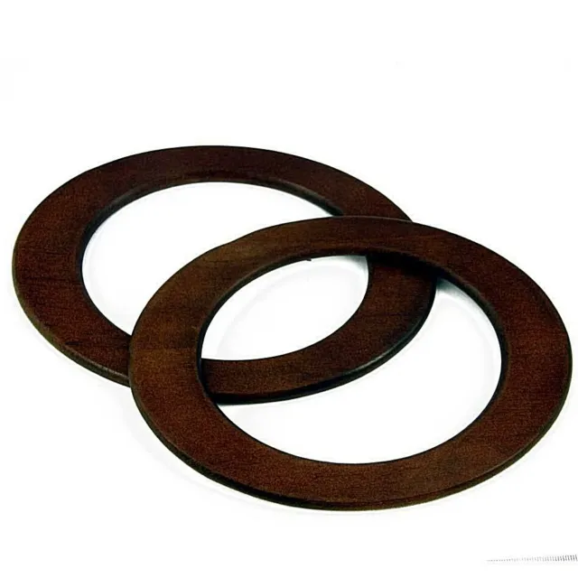 Ovale Holztasche Griffe, Paar dunkle Holzherstellung Taschen Handwerk, Nähen BH15