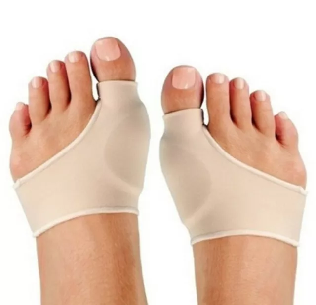 1 Pair Gel Toe Bunion Protector Sleeve Fabric Support Hallux Valgus Corrector