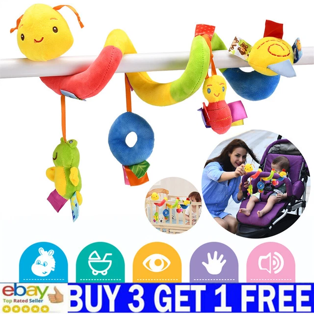 Baby Crib Mobile Hanging Rattles Music Toys Revolve Soft Bed Infant StrollIL